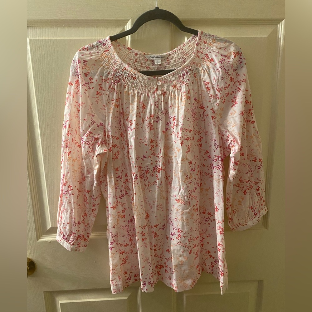 Casual floral multicolored shirt  Size 10